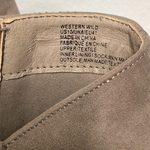 JUST FAB Western Wild Cognac Block Heel Booties Size 10 - Picture 4 of 6